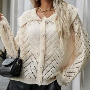 Knit open cardigan